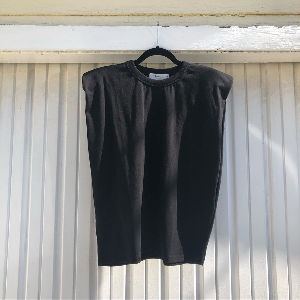NWT Frankie shop black Eva padded tank top